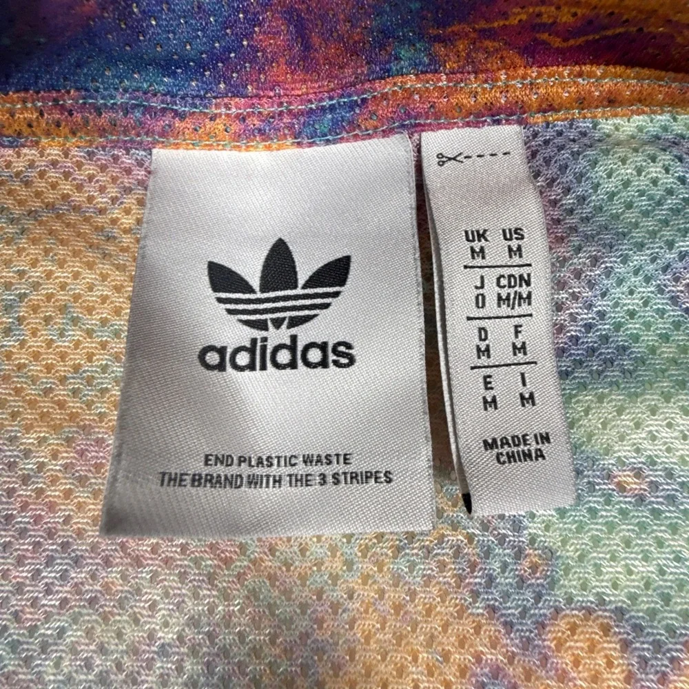 Adidas HT1647 Originals Men M Multi Color Mesh s/s Camp Collar Trefoil Shirt